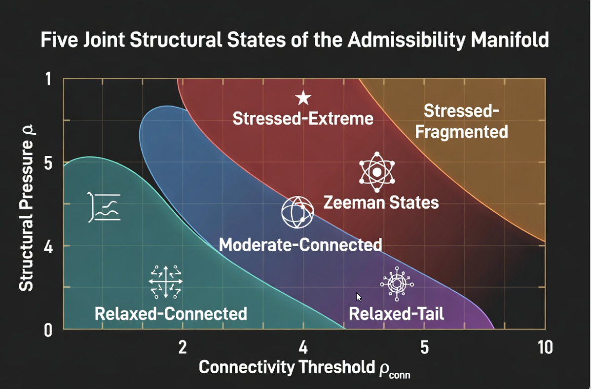 Five joint structural states of admissibility manifold
